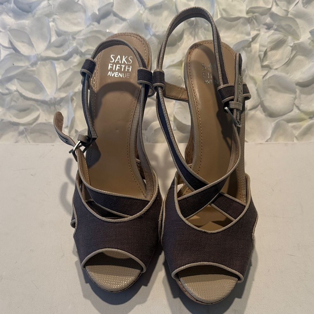 Saks Fifth Avenue Women's Brown Wedges